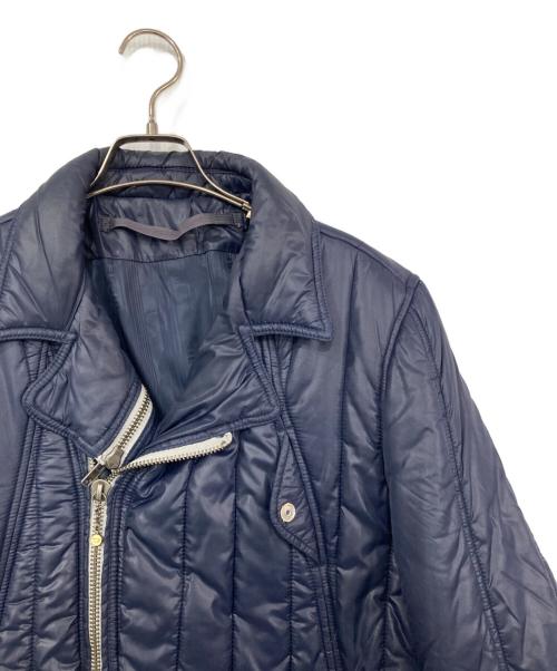 DIESEL（ディーゼル）DIESEL (ディーゼル) 中綿ライダースジャケット ネイビー サイズ:Lの古着・服飾アイテム
