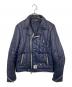 DIESEL（ディーゼル）の古着「中綿ライダースジャケット」｜ネイビー