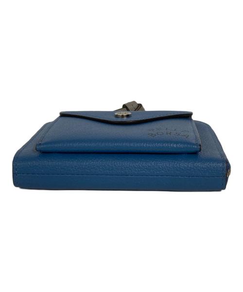 PELLE BORSA（ペレボルサ）PELLE BORSA (ペレボルサ) ミニL字財布 ブルーの古着・服飾アイテム