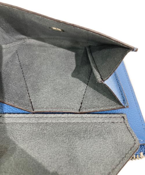 PELLE BORSA（ペレボルサ）PELLE BORSA (ペレボルサ) ミニL字財布 ブルーの古着・服飾アイテム