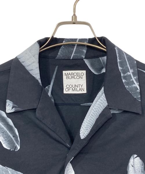 MARCELO BURLON（マルセロバーロン）MARCELO BURLON (マルセロバーロン) オープンカラーシャツ ブラック サイズ:Sの古着・服飾アイテム