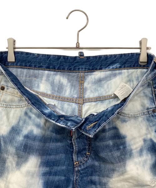 DSQUARED2（ディースクエアード）DSQUARED2 (ディースクエアード) ブリーチ加工デニムハーフパンツ インディゴ サイズ:48の古着・服飾アイテム