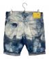 DSQUARED2 (ディースクエアード) ブリーチ加工デニムハーフパンツ インディゴ サイズ:48：5000円