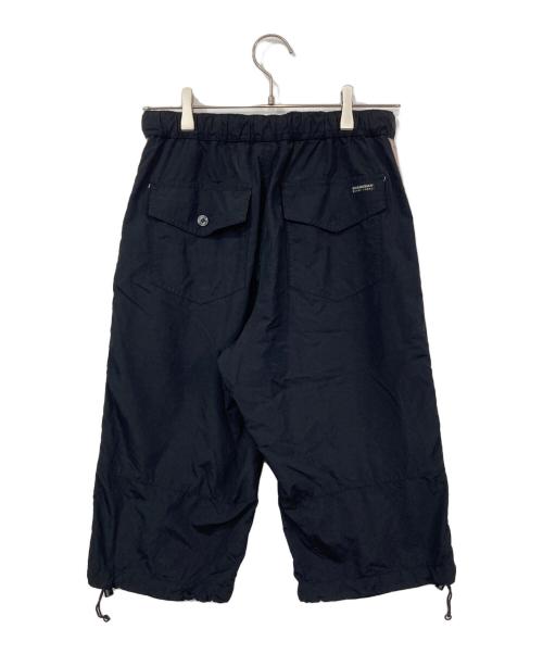 BURBERRY BLACK LABEL（バーバリーブラックレーベル）BURBERRY BLACK LABEL (バーバリーブラックレーベル) サイドラインナイロンクロップドパンツ ブラック サイズ:W73の古着・服飾アイテム