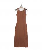 ALEXIA STAMアリシアスタン）の古着「OpenBack Rib LongDress」｜オレンジ