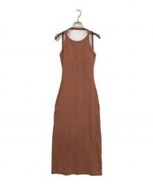 ALEXIA STAM（アリシアスタン）の古着「OpenBack Rib LongDress」｜オレンジ