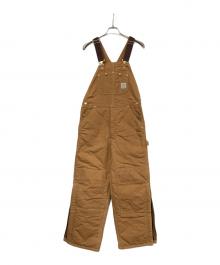 CarHartt（カーハート）の古着「裏キルトダブルニーオーバーオール」｜ブラウン