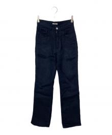AURALEE（オーラリー）の古着「LINEN DOUBLE FACE 5P PANTS」｜ネイビー