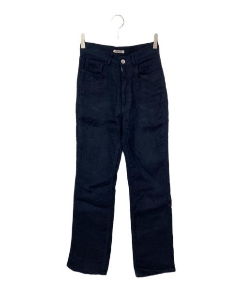 AURALEE（オーラリー）AURALEE (オーラリー) LINEN DOUBLE FACE 5P PANTS ネイビーの古着・服飾アイテム