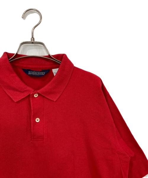 LAND'S END（ランズエンド）LAND'S END (ランズエンド) ポロシャツ レッド サイズ:Lの古着・服飾アイテム