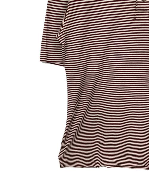 BURBERRY（バーバリー）BURBERRY (バーバリー) ポロシャツ ブラウン×ホワイト サイズ:Sの古着・服飾アイテム