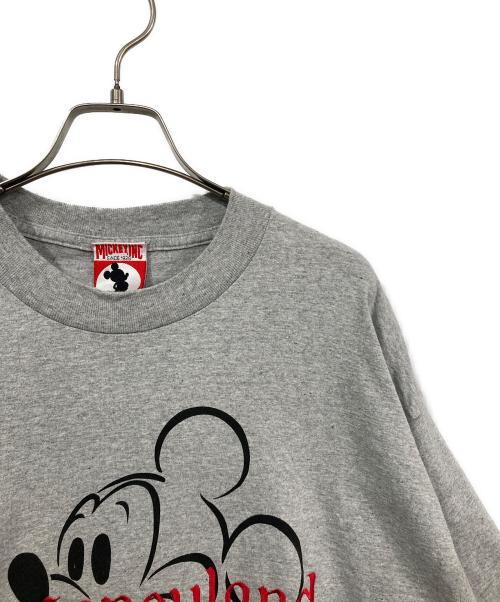 DISNEY（ディズニー）DISNEY (ディズニー) 刺繍プリントTシャツ グレー サイズ:XLの古着・服飾アイテム