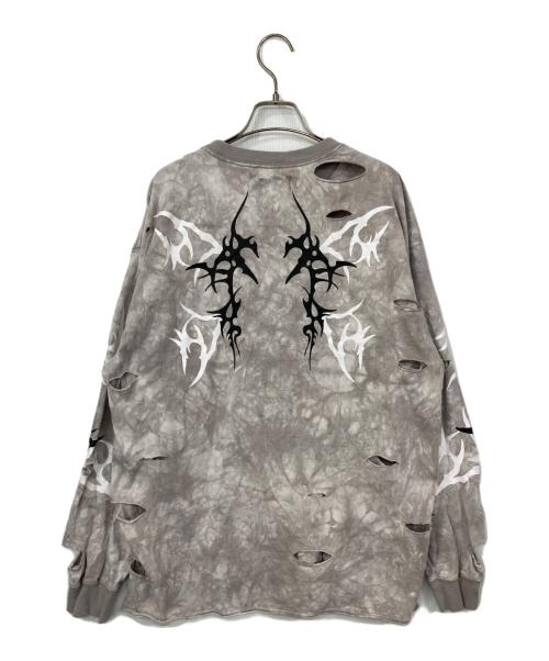 GALFY（ガルフィー）GALFY (ガルフィー) クロミ (クロミ) イルガルフィームラ染めロンTee グレー サイズ:Lの古着・服飾アイテム