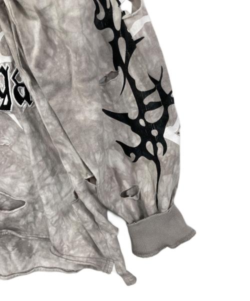 GALFY（ガルフィー）GALFY (ガルフィー) クロミ (クロミ) イルガルフィームラ染めロンTee グレー サイズ:Lの古着・服飾アイテム