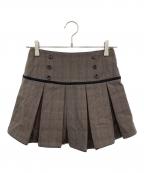 ANDMARYアンドマリー）の古着「Miu pleats skirt」｜ブラウン