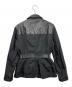 PRADA (プラダ) ナイロン×レザー切替ベルテッドジャケット ブラック サイズ:M：15000円