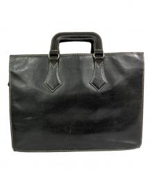 Vivienne Westwood（ヴィヴィアンウエストウッド）の古着「レザーブリーフケース」｜ブラック