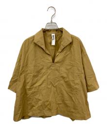 MHL（マーガレットハウエル）の古着「半袖スキッパーシャツ」｜ベージュ