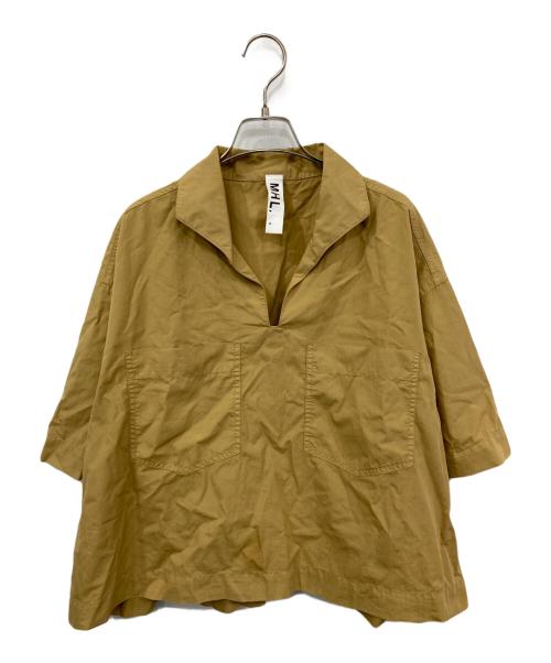 MHL（マーガレットハウエル）MHL (マーガレットハウエル) 半袖スキッパーシャツ ベージュ サイズ:Ⅱの古着・服飾アイテム