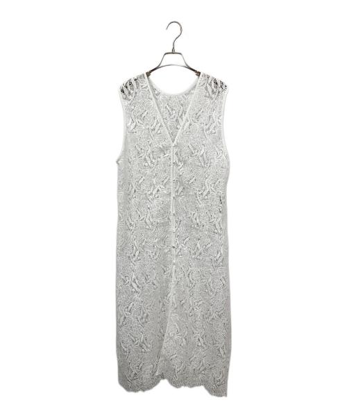 lusteek（ラスティーク）lusteek (ラスティーク) カットワークレースノースリーブワンピース ホワイト サイズ:38の古着・服飾アイテム
