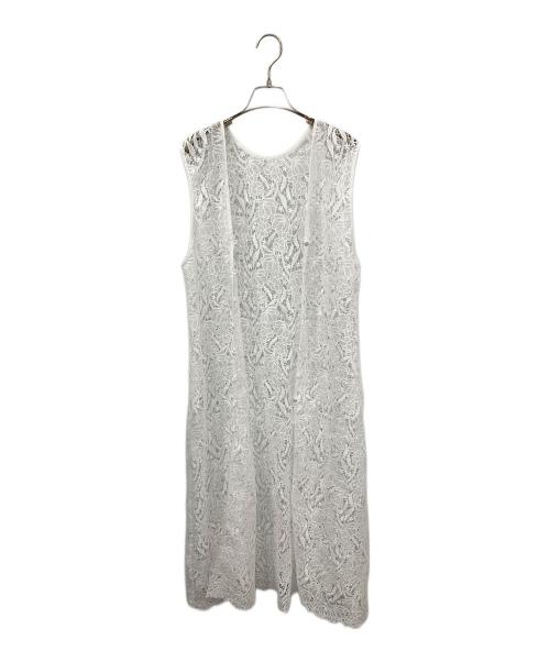 lusteek（ラスティーク）lusteek (ラスティーク) カットワークレースノースリーブワンピース ホワイト サイズ:38の古着・服飾アイテム