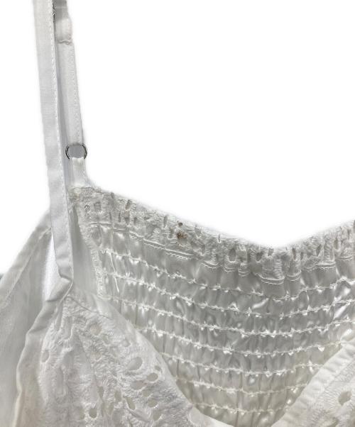 DazzliN（ダズリン）dazzlin (ダズリン) ギャザーリボンワンピース ホワイト サイズ:Mの古着・服飾アイテム