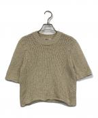 Plageプラージュ）の古着「Italian yarn CO half ニット」｜ベージュ
