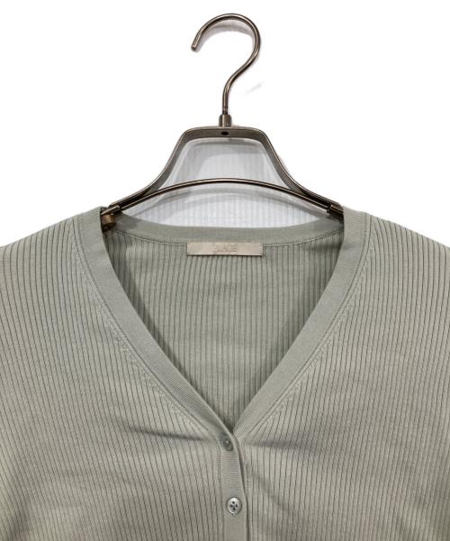Plage（プラージュ）Plage (プラージュ) Vネッククロップドカーディガン グリーン サイズ:Fの古着・服飾アイテム