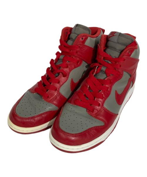 NIKE（ナイキ）NIKE (ナイキ) DUNK HI RETRO QS/ダンク ハイ レトロ クイックストライク グレー×レッド サイズ:US9.5の古着・服飾アイテム