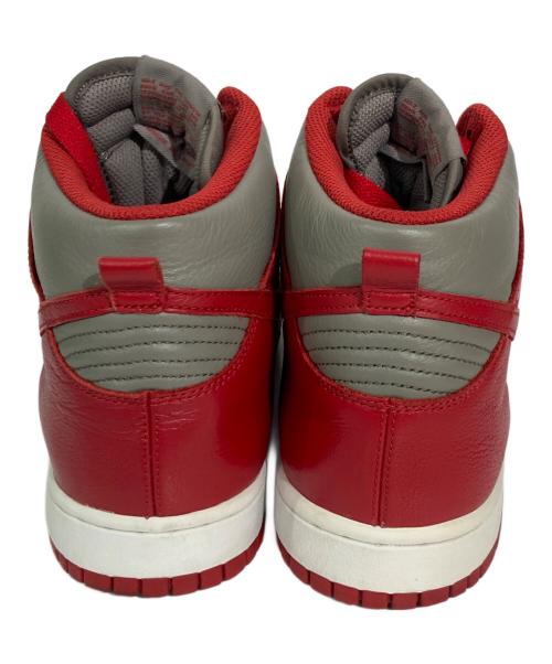 NIKE（ナイキ）NIKE (ナイキ) DUNK HI RETRO QS/ダンク ハイ レトロ クイックストライク グレー×レッド サイズ:US9.5の古着・服飾アイテム