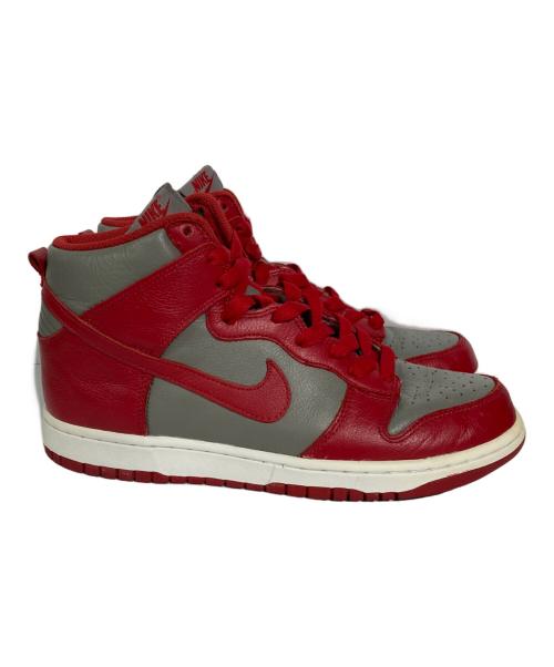 NIKE（ナイキ）NIKE (ナイキ) DUNK HI RETRO QS/ダンク ハイ レトロ クイックストライク グレー×レッド サイズ:US9.5の古着・服飾アイテム
