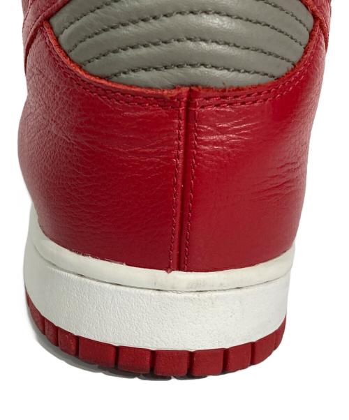 NIKE（ナイキ）NIKE (ナイキ) DUNK HI RETRO QS/ダンク ハイ レトロ クイックストライク グレー×レッド サイズ:US9.5の古着・服飾アイテム