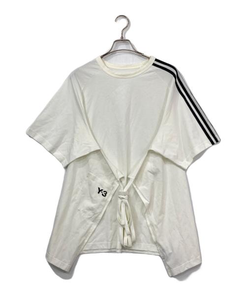 Y-3（ワイスリー）Y-3 (ワイスリー) Sail Closure Short Sleeve Tee ホワイト サイズ:Sの古着・服飾アイテム