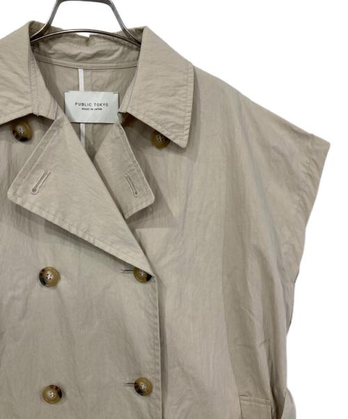 PUBLIC TOKYO（パブリックトウキョウ）PUBLIC TOKYO (パブリックトウキョウ) スリーブレストレンチコート ベージュ サイズ:Fの古着・服飾アイテム