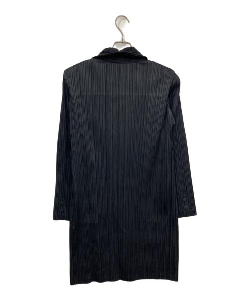 PLEATS PLEASE（プリーツプリーズ）PLEATS PLEASE (プリーツプリーズ) ロングプリーツジャケット ブラック サイズ:4の古着・服飾アイテム