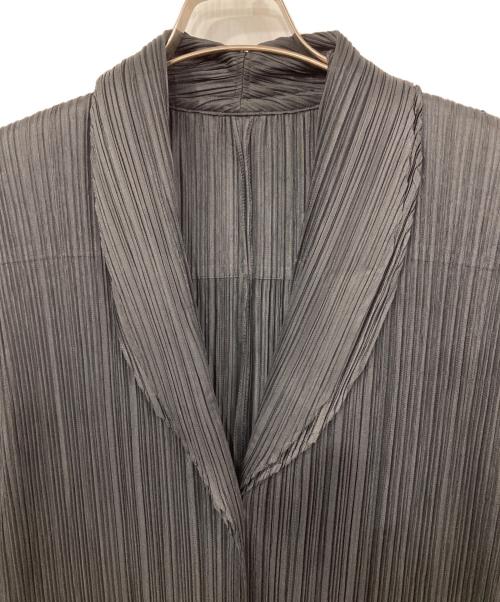 PLEATS PLEASE（プリーツプリーズ）PLEATS PLEASE (プリーツプリーズ) ロングプリーツジャケット ブラック サイズ:4の古着・服飾アイテム