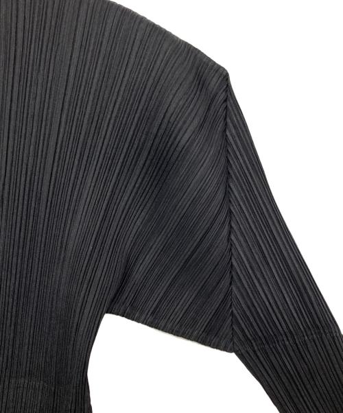 PLEATS PLEASE（プリーツプリーズ）PLEATS PLEASE (プリーツプリーズ) プリーツジップアップブルゾン ブラック サイズ:3の古着・服飾アイテム
