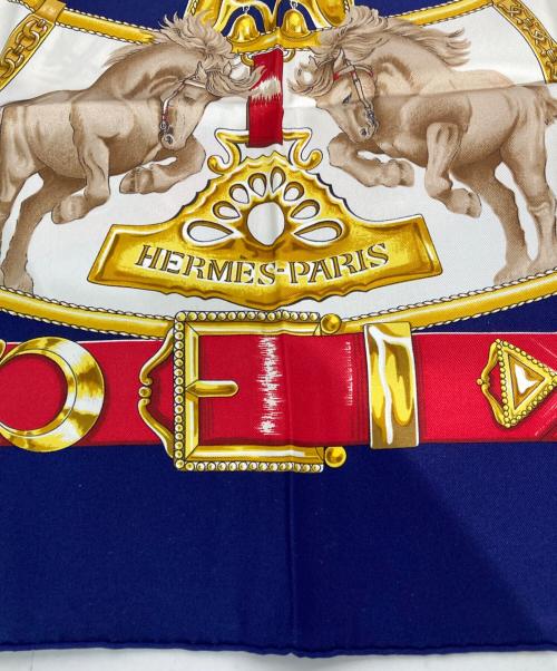 HERMES（エルメス）HERMES (エルメス) カレ90 ブルーの古着・服飾アイテム
