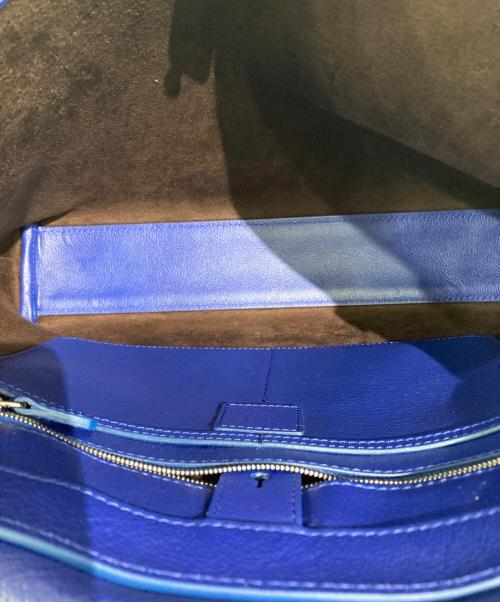 dunhill（ダンヒル）dunhill (ダンヒル) チルターンフラップメッセンジャーバッグ ブルーの古着・服飾アイテム
