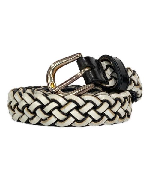 DRIES VAN NOTEN（ドリスヴァンノッテン）DRIES VAN NOTEN (ドリスヴァンノッテン) 編込みベルト ホワイトの古着・服飾アイテム