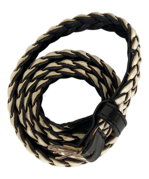 DRIES VAN NOTEN（ドリスヴァンノッテン）DRIES VAN NOTEN (ドリスヴァンノッテン) 編込みベルト ホワイトの古着・服飾アイテム