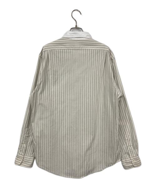 POLO RALPH LAUREN（ポロ・ラルフローレン）POLO RALPH LAUREN (ポロ・ラルフローレン) 丸襟ストライプシャツ ベージュ サイズ:Lの古着・服飾アイテム