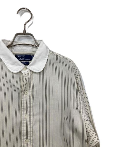 POLO RALPH LAUREN（ポロ・ラルフローレン）POLO RALPH LAUREN (ポロ・ラルフローレン) 丸襟ストライプシャツ ベージュ サイズ:Lの古着・服飾アイテム