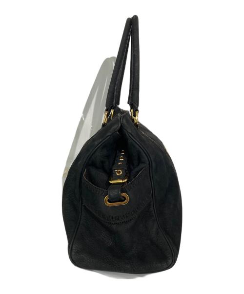 FENDI（フェンディ）FENDI (フェンディ) パンチングスウェードハンドバッグ ブラックの古着・服飾アイテム