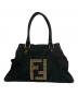 FENDI（フェンディ）の古着「パンチングスウェードハンドバッグ」｜ブラック