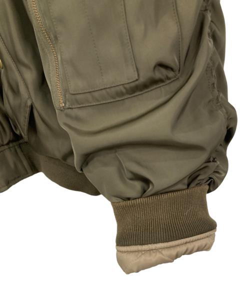 ALEXIA STAM（アリシアスタン）ALEXIA STAM (アリシアスタン) Fur Hooded Bomber Jacket オリーブ サイズ:Fの古着・服飾アイテム