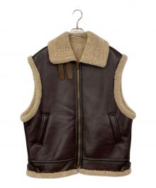 INSCRIRE（アンスクリア）の古着「Synthetic B-3 Vest」｜ブラウン