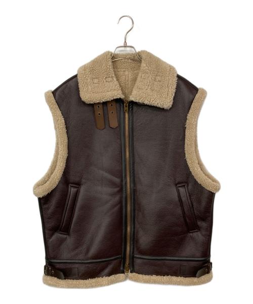 INSCRIRE（アンスクリア）INSCRIRE (アンスクリア) Synthetic B-3 Vest ブラウン サイズ:36の古着・服飾アイテム