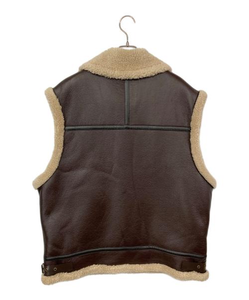INSCRIRE（アンスクリア）INSCRIRE (アンスクリア) Synthetic B-3 Vest ブラウン サイズ:36の古着・服飾アイテム