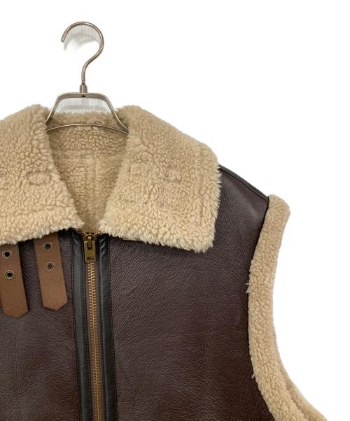 INSCRIRE（アンスクリア）INSCRIRE (アンスクリア) Synthetic B-3 Vest ブラウン サイズ:36の古着・服飾アイテム